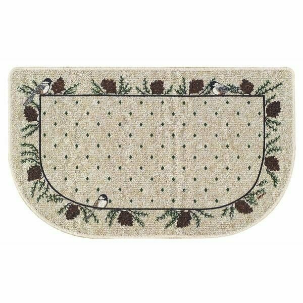 Bacova Guild Chickadee Border Berber Hearth Rug 01837